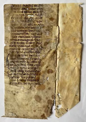 LATIN VELLUM CODEX LEAF FRAGMENT--SENECA Epistles Morales 102--WITH MINIATURE • $496.10