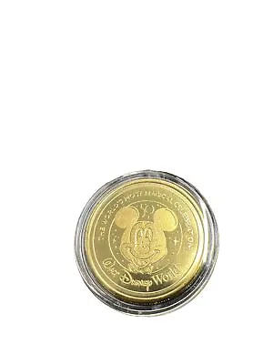 Walt Disney World 50th Anniversary Medallion Coin W/Case Mickey Mouse And Minnie • $15