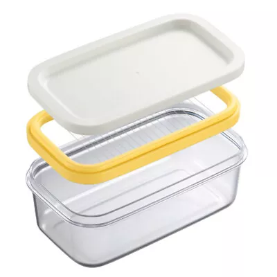 Plastic Butter Dish Keeper With Cutter Easy Cutting And Storage Container Bowl • $19.71