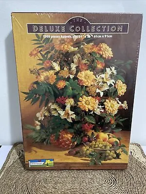 Chad Valley Games Room Deluxe Collection - 1500 Piece Jigsaw Flowers Fruits New • £9.99