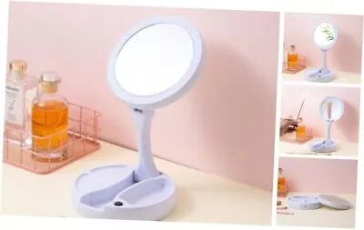 Magnifying Makeup Mirror With Light 10X/1X Magnification Folding Lighted White • $25.88