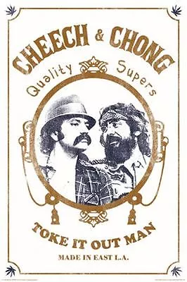 CHEECH AND CHONG - TOKE IT OUT MAN POSTER - 24x36 POT LEAF WEED MARIJUANA 241310 • £11.52