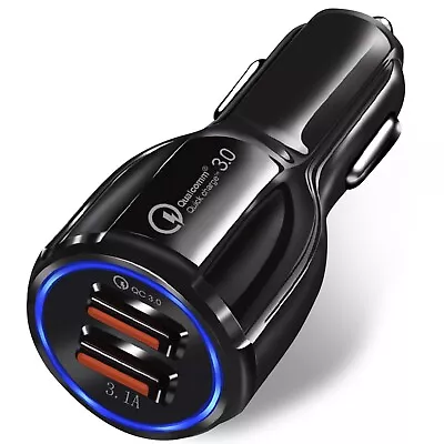  Car USB Charger Portable 3A Fast Charge Car Charger 2 Port USB Quick Charge 3.0 • $5.75