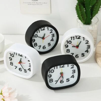 $12.25 • Buy Battery Operated Quartz Alarm Clock Night Light No Tick Bedroom Bedside Clocks