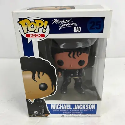 Pop Rock #25 Michael Jackson Bad Vinyl Figure Funko Damaged Box Not MINT • $189.99