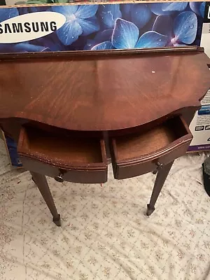 Lovely Vintage  Solid Wood Hall Console Table Vgc • £15