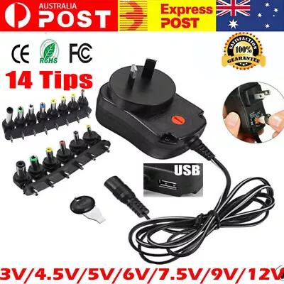 $13.95 • Buy Adjustable AC 240V To DC 12V 5V 9V Power Supply Transformer Adapter LED Strip