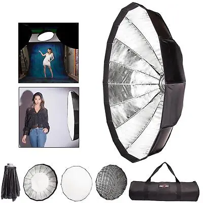 Easy Open 100cm Softbox Honeycomb Grid Beauty Umbrella Rapid Box Bowens S Fit UK • £85.99