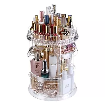 $21.90 • Buy 360 Degree Rotating Makeup Cosmetic Rack Holder Organizer Large Storage Box Case