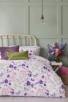 Laura Ashley Elmswell Violet King Sized Duvet Set Bnib • £54