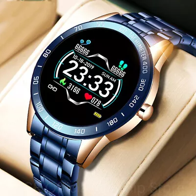 $61.37 • Buy LIGE Men Sports Heart Rate Monitor Waterproof Bluetooth Smart Watch Android IOS