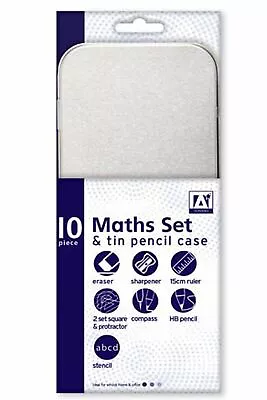 £3.50 • Buy Compact MATHS GEOMETRY SET Compass Ruler Protractor Sharpener SCHOOL Exam UK