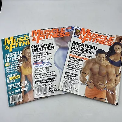 Vintage Set Of  3 Muscle Media Magazines 2000/1 Bodybuilding Fitness • $15.95