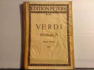 Verdi Requiem: Vocal Score By Giuseppe Verdi Book The Fast Free Shipping • $14.41