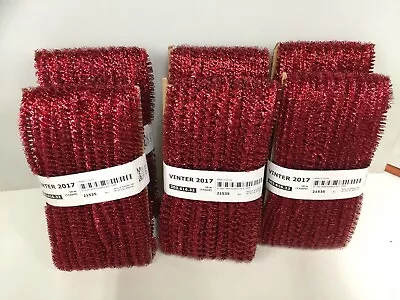 Bulk Buy Red Christmas Tinselikea Brandsmall Petite 8 Mm Wide X 10 Meters Long • $18.73