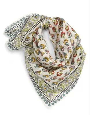 Madewell Organic Cotton 21.5” Square Bandana Floral Multi Nwot • $11.85