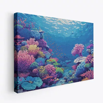 Beautiful Coral Design 2 Horizontal Canvas Wall Art Prints Pictures • $58.99