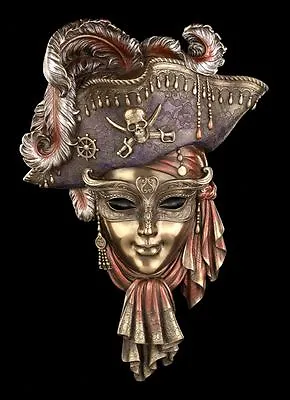 Venetian Mask Pirate - Veronese Face Wall Decoration Carnival Venice • £85.85