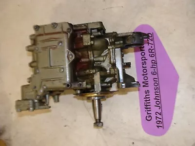 1972 JOHNSON Outboard 6HP Sea-Horse 6R-72D Engine Motor Powerhead Crankcase Good • $98