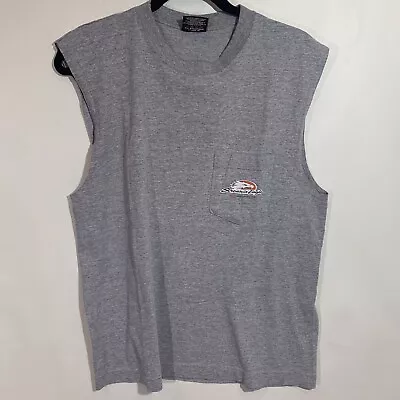 Men’s Harley Davidson Screaming Eagles Tank Top Size Large Gray Redding Ca • $11