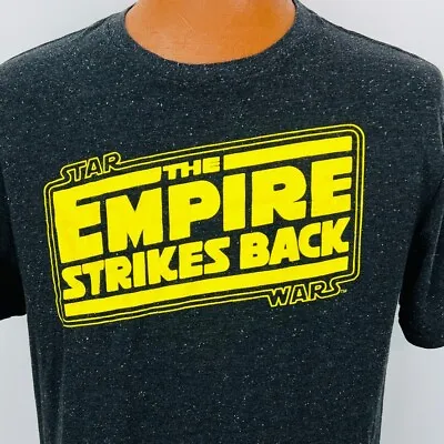 $22.49 • Buy Star Wars The Empire Strikes Back Logo Black Star T-Shirt Large Mad Engine Retro