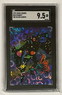 1992 Comic Images: Silver Surfer Marvel Prism Card - #28 Eternity - Sgc 9.5 • $0.64