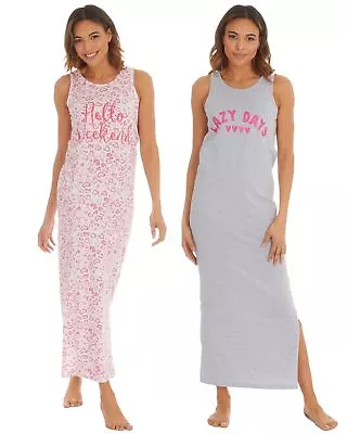 Long Maxi Nightie Ladies Jersey Cotton Full Length Nightdress Lounge Dress • £11.99