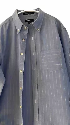 Gant Men’s Blue Oxford Pinstripe Shirt Size L • £11