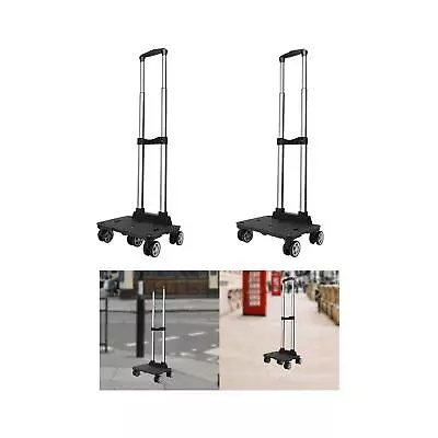 Luggage Cart Folding No Brake System Hand Dolly Cart For Hiking Travel Teens • $91.04