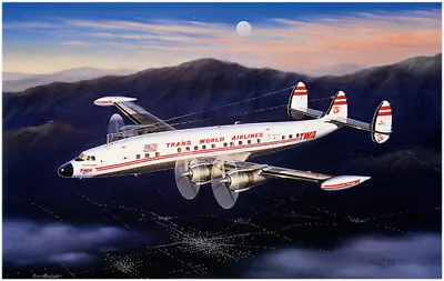 Evening Star - By Mike Machat - Lockheed Constellation • $95