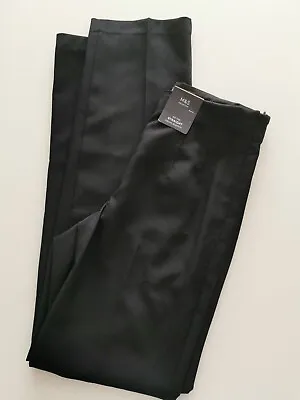 £7.99 • Buy M&S Collection Straight Leg Trousers, Black, Size 6, Mid Rise, Crease Resistant 