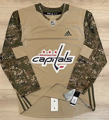 NEW Authentic Adidas Washington Capitals Military Appreciation Camo Jersey Sz 46 • $179.99