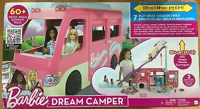 Barbie 60 Piece Dream Camper Van 3in1 Playset Accessories Barbie Adventure Toys • $120