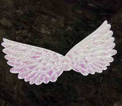 £4.99 • Buy Angel Wings, White AB Large  Appliques Ideal For Christmas Craft W8 X 10