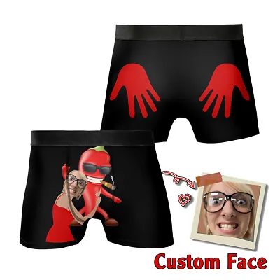 Custom Photo Boxers Briefs Personalize Face Custom  Underwear Gift Valentine • $22.99