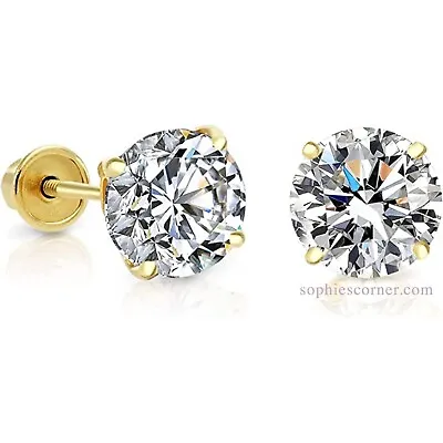 2 Ct. Sparkling Lab-Created Diamond Stud Earrings In 14k Yellow Gold • $129