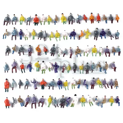 100 Pcs Only Sitting HO Figures People 1:87 Scale Human People 15mm H0 Miniature • $9.85