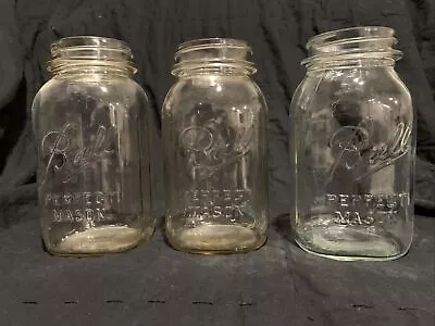 Lot Of 3 Vintage Ball Mason Jars- Marked: 11 11 & 12. No Lids Canning Glass • $34.99