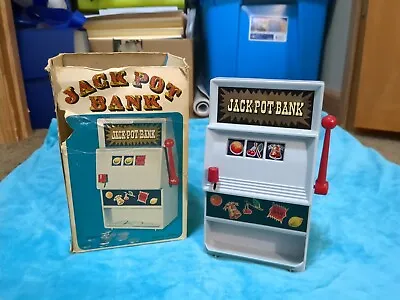 Vintage Toy Jackpot Bank Slot Machine With Original Box • $9.74