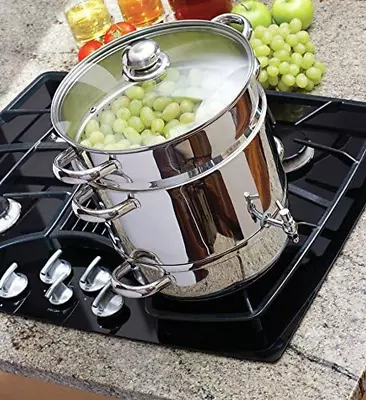 Home Kitchenware  Stainless Steel Stove Top Steam Juicer W Recipe Book • $155.99