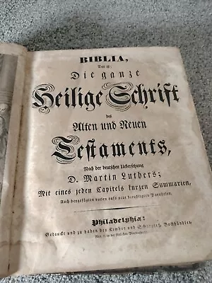 1800's Family German Martin Luther Bible Heilige Schrift Shank Genealogy Illustr • $172.59