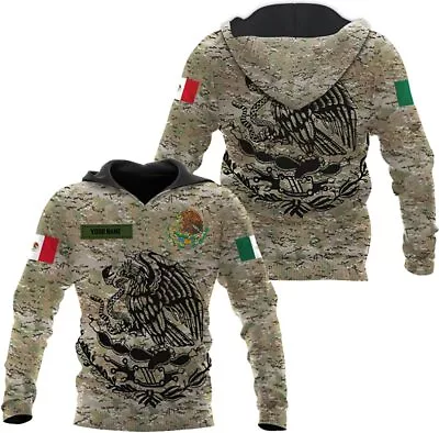 Mexico Love Hoodie Personalized Mexican Army 3D Christmas Gift Us Size Best • $26.47