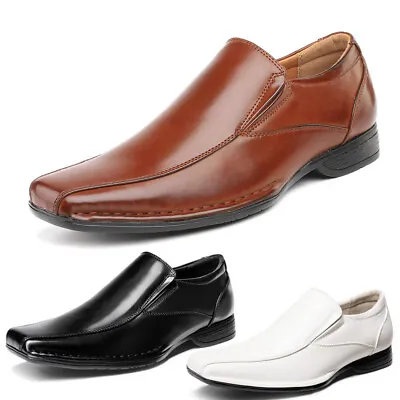 Men's Classic Square Toe Design Loafers Dress Oxford Formal Slip On Shoes • $29.99