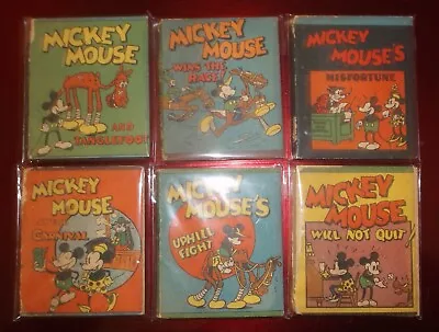 Six (6) 1934 DISNEY MICKEY MOUSE BOOKS W Illustrations Whitman Publishing Racine • $39.99