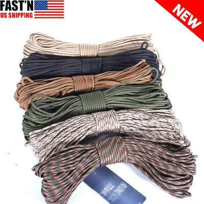 100FT Parachute Cord Rope 9 Strand Nylon Mil-Spec Type III Military Paracord • $11.89