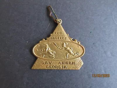 Vintage Masonic Freeman Shriners Watch Fob Bear Carrying Man Los Angeles • $30