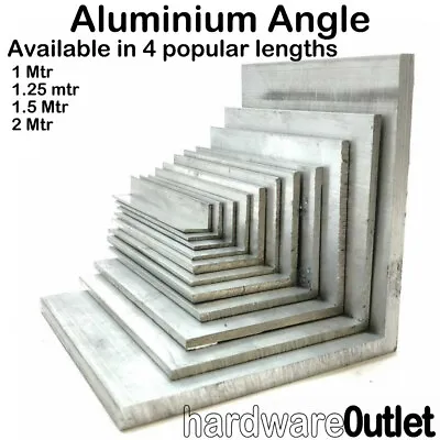 £1 • Buy ALUMINIUM EXTRUDED ANGLE - 1000 Mm To 2000 Mm Long - Various Sizes & Lengths