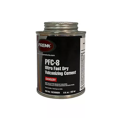 PREMA PFC-8 Ultra Fast Dry Vulcanizing Tire Patch Cement 8oz Can With Brush Top • $15.88