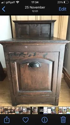 Antique Coal Box Scuttle  - Great For Storing Heat Logs Or Kindle • £5