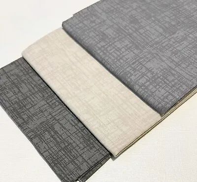 3 X Fat Quarters Grey Fabric Natural Fabric 100% Cotton Fabric Bundle • £4.50